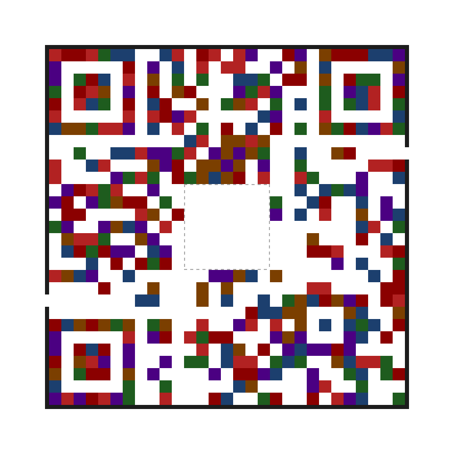 Logo Edition QR Maze sample with center void